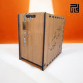Tirelire en bois personnalisée avec cadenas