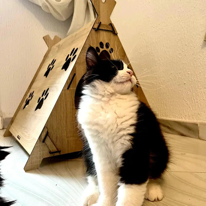 Niche pour chat en bois
