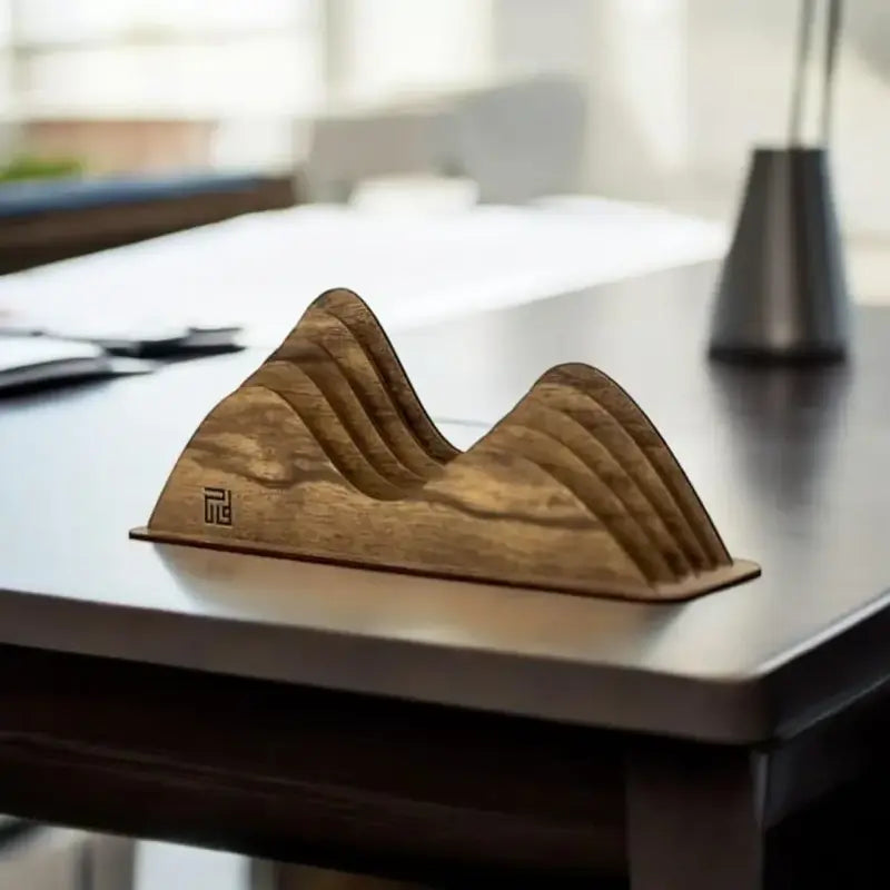 Support papiers en bois (organiseur de bureau)