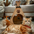 Niche pour chat en bois